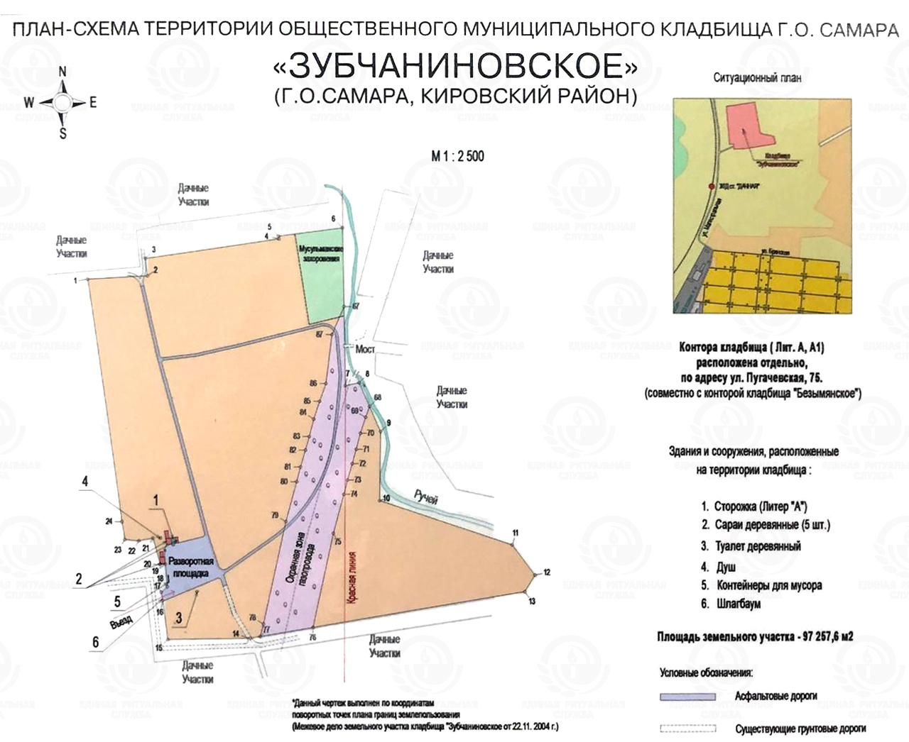 Самосыровское кладбище схема